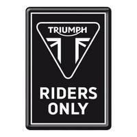 MINIBLECHSCHILD 10/14 cm Triumph Riders Only - Multicolor, Metall (10/14/0.1cm) - Nostalgic-Art