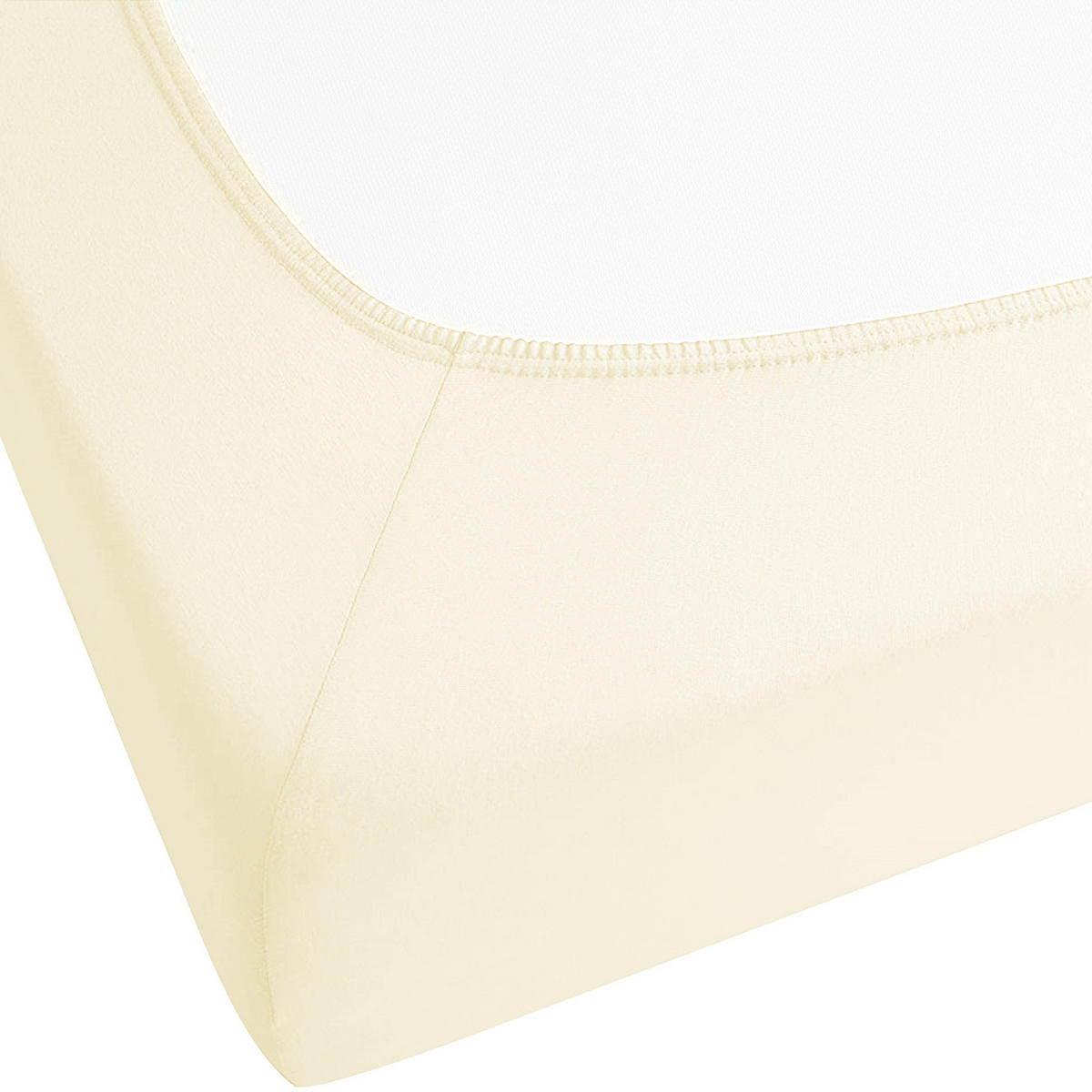 SPANNBETTLAKEN 160/200 cm Baumwolle Gelb Janbu - Gelb, Textil (160/200cm) - Beliani