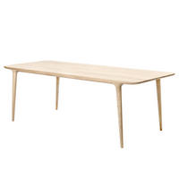 ESSTISCH - Eiche massiv - Eichefarben, Holz (90/160/75cm) - home24