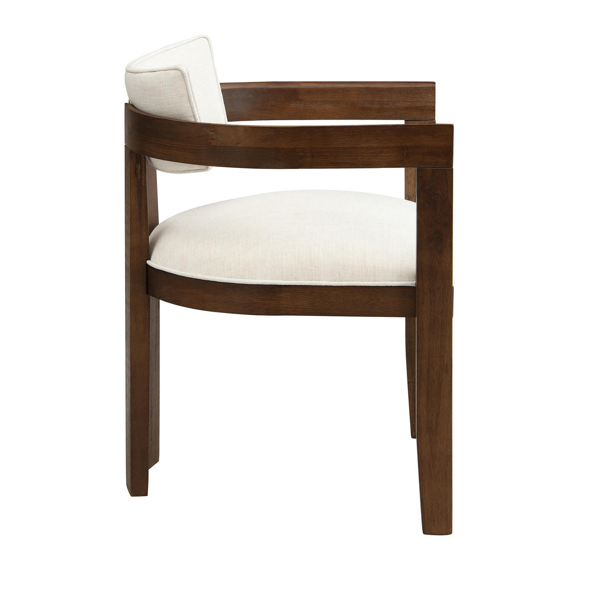 ESSZIMMERSTÜHLE 6er-Set Massivholz Leinen Walnuss - Walnussfarben, Naturmaterialien (57.5/78.5/60.5cm) - FLIEKS