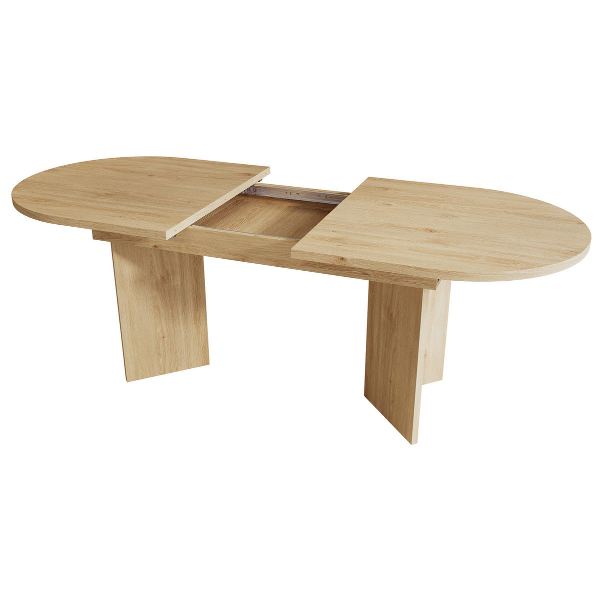 ESSTISCH 120/160/80 cm in Eichefarben ausziehbar mit abgerundeten Ecken - Eichefarben, Holzwerkstoff (160/80/75cm) - Flora Grace