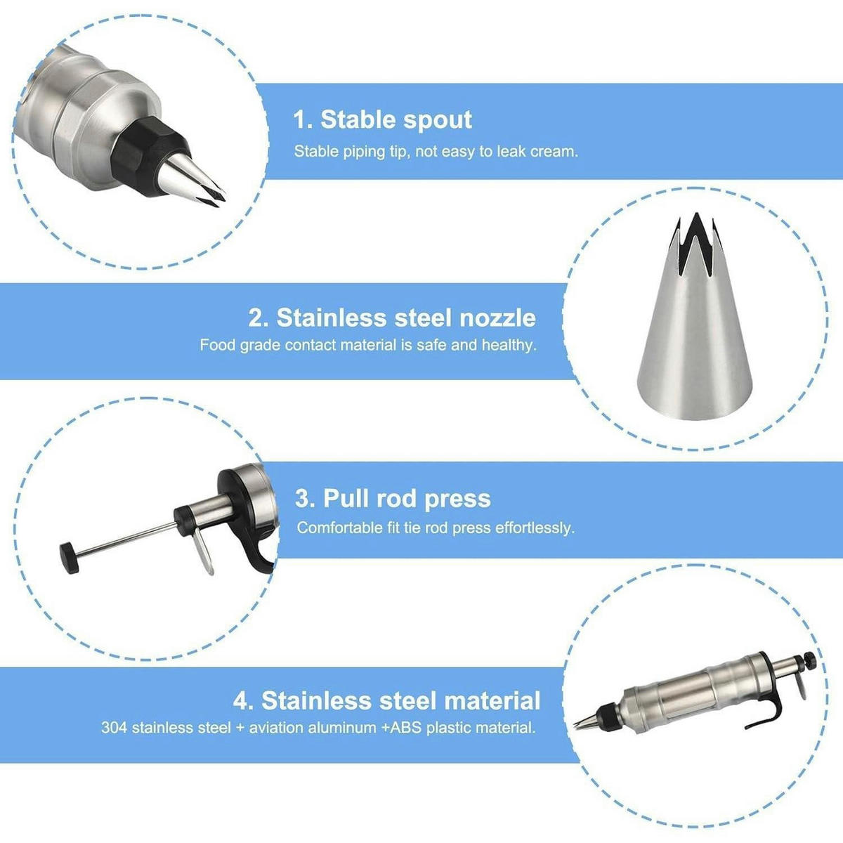 GARNIERSPRITZEN Set Edelstahl 34-teilig - Silberfarben, Metall (9/3/23cm)