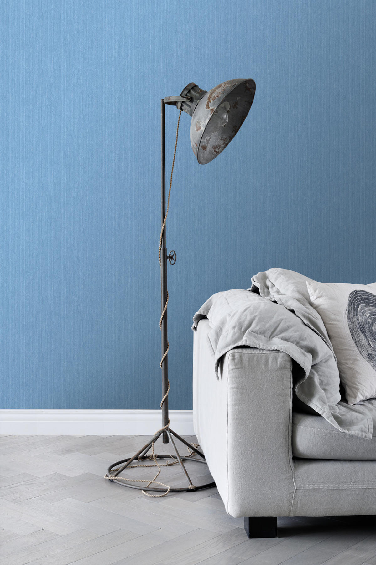 TAPETE Jeans-Optik 53 cm x 10.05 m - Blau, Papier (53/1000cm) - ESTAhome