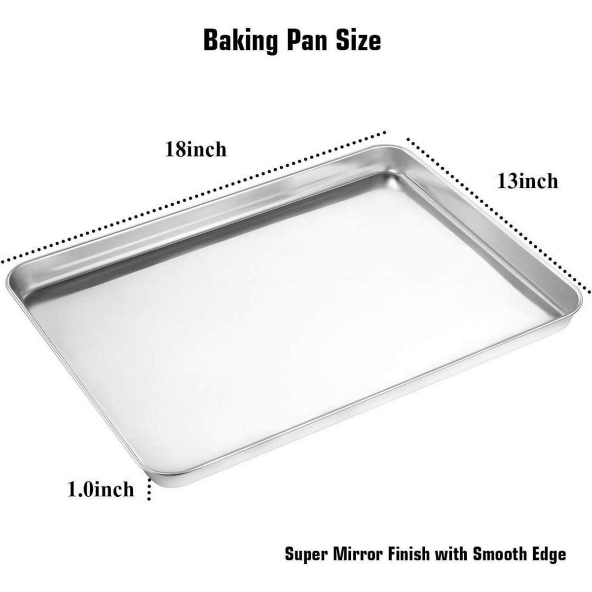 BACKBLECH 2er Set Edelstahl 44 x 31 x 2 cm - Silberfarben, Metall (33/2.5/45.7cm)