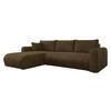ECKSOFA Eliwo - Schwarz/Braun, Holz/Textil (252/158cm) - MIRJAN24