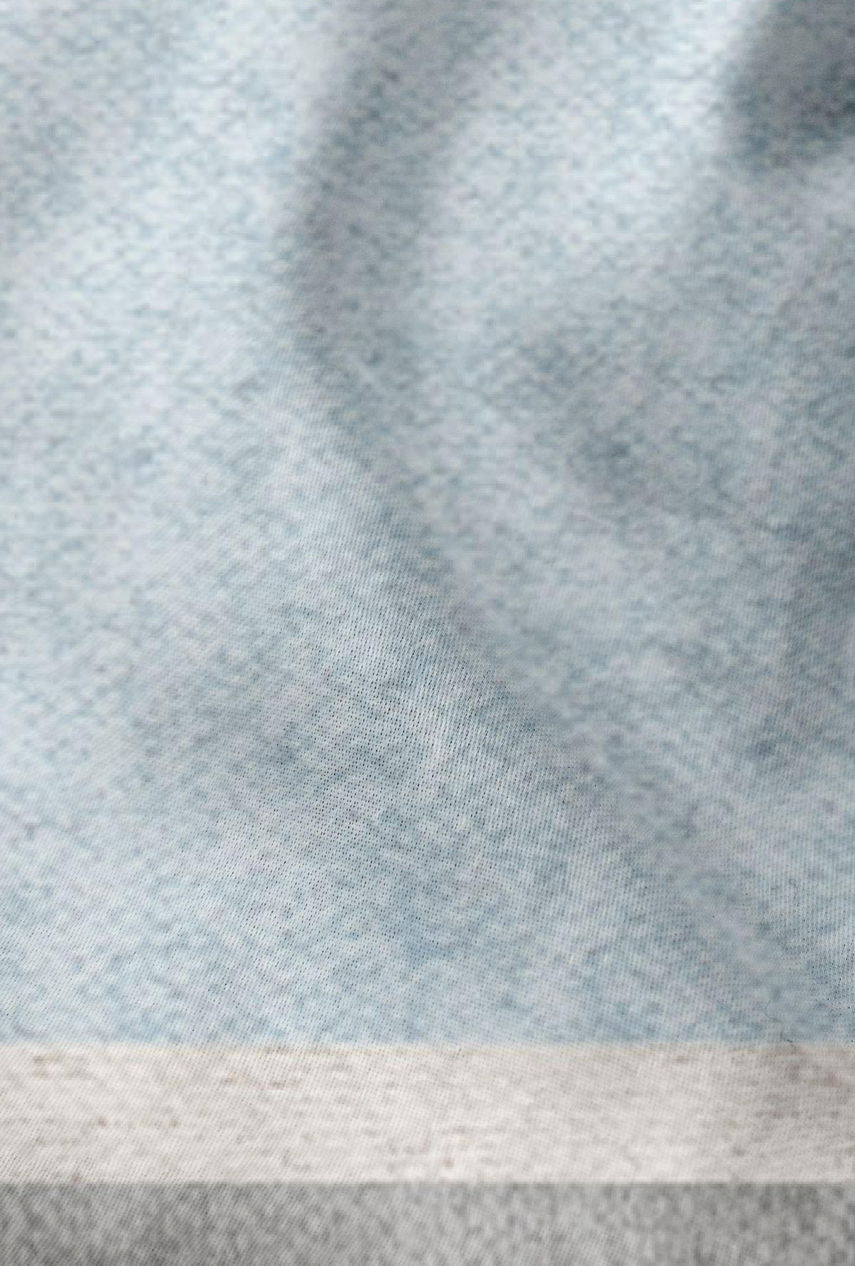 BETTWÄSCHE-GARNITUR Premium Melange Blockstreifen ciel, 155x200 cm + 80x80 cm - Hellblau, Textil (155/200cm) - biberna