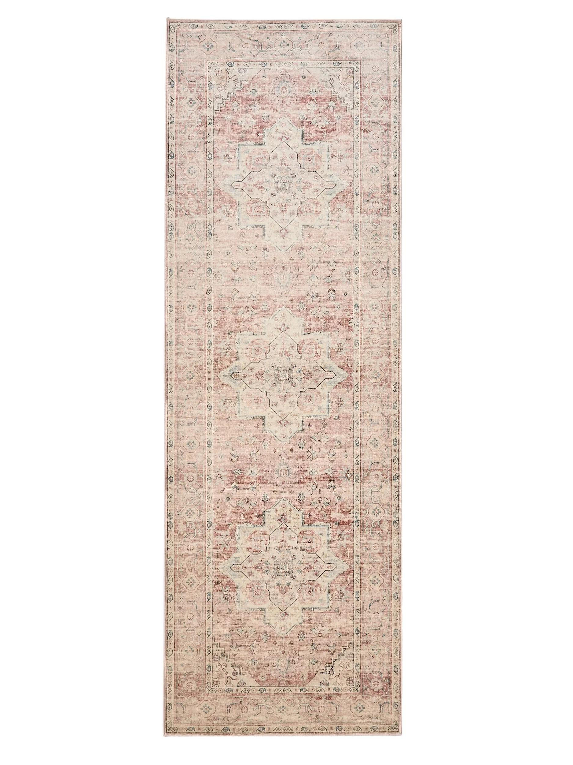 VINTAGE-LÄUFER Miray waschbar 80/240 cm - Rosa, Kunststoff (80/240cm) - benuta Nest