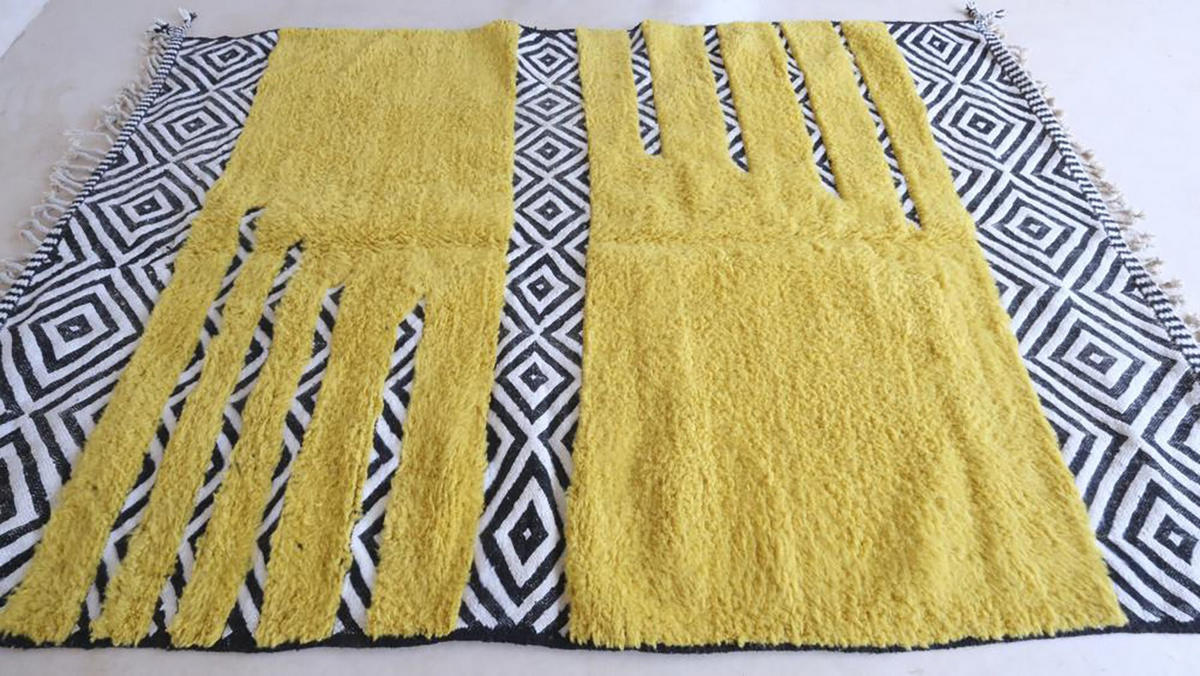 BERBERTEPPICH aus reiner Wolle 196x 296 cm - Gelb, Naturmaterialien (196/296cm) - AFK Living