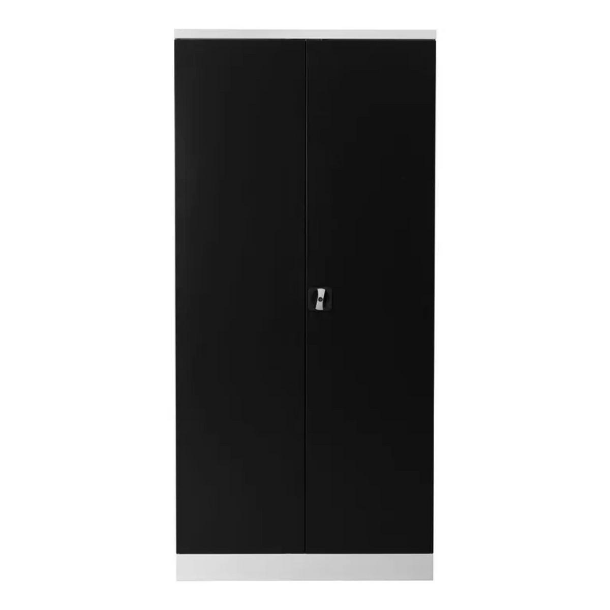 STAHLSCHRANK Bee mit 4 lackierten Fachböden 195x92x42 cm Korpusfarbe Verkehrsweiß Frontfarbe Anthrazit - Anthrazit, Metall (92/195/42cm)