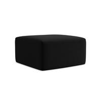 POUF Samt Stoff Schwarz - Schwarz, Holzwerkstoff/Kunststoff (75/37/75cm) - Makamii