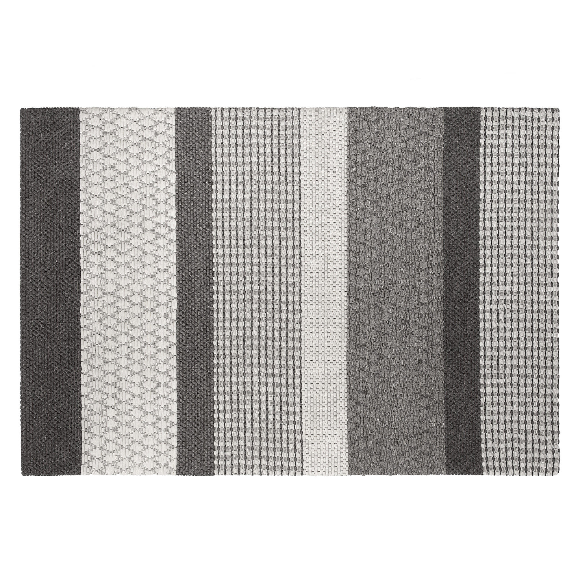 KURZFLOR-TEPPICH Akkaya 200/140 cm - Grau, Textil (140/200cm) - Beliani