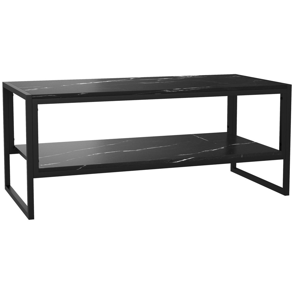 COUCHTISCH Schwarz 106/50/47 cm - Schwarz, Holz (50/106/47cm) - PANGIVO
