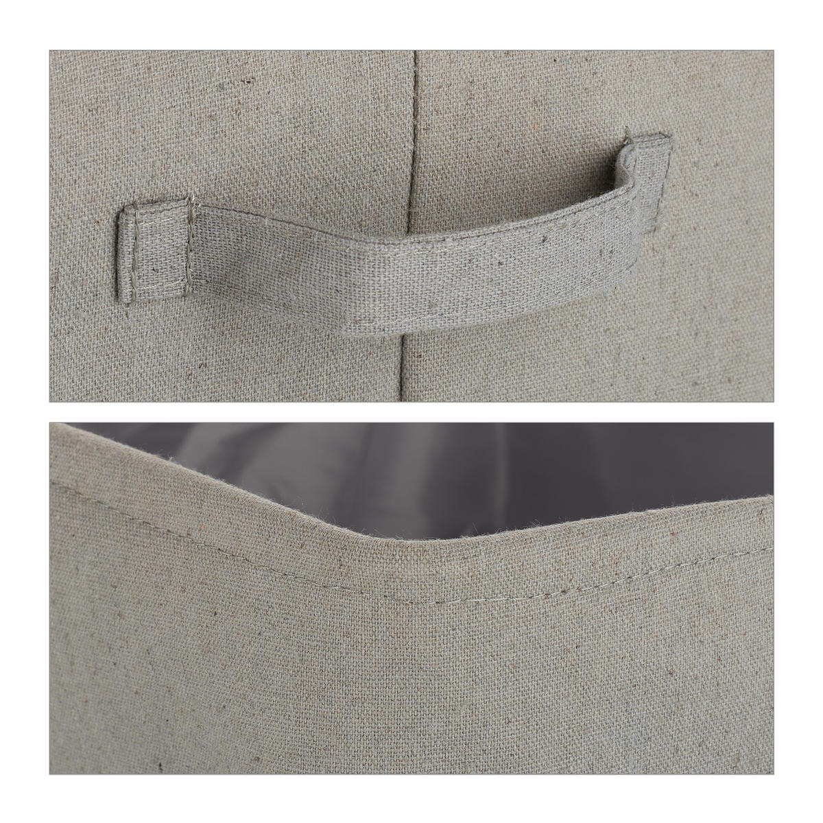 AUFBEWAHRUNGSKORB - Grau, Textil (38/48/30cm) - Relaxdays