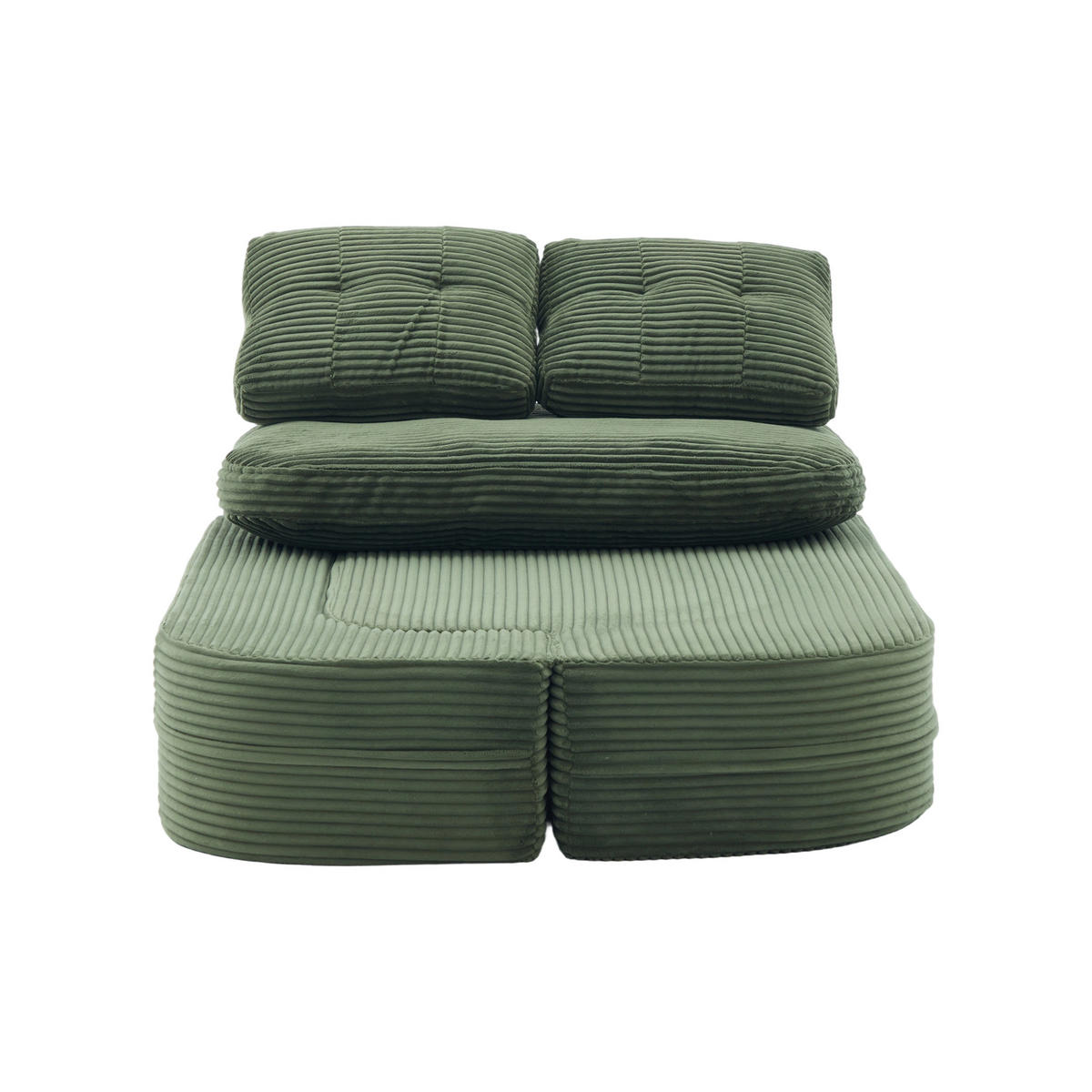 SCHLAFSOFA DE-33608 2-in-1 mit Getränkehaltern und tiefer Sitzfläche Smaragdgrün - Grün, Textil (165/61/97cm) - ComfortXL