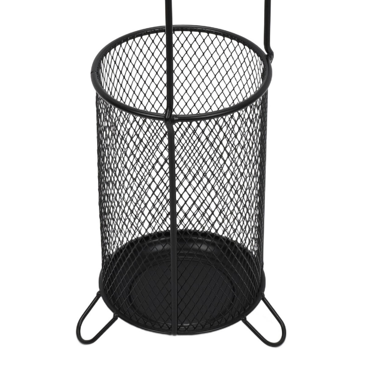 SCHIRMSTÄNDER aus Metall Zilo 18/18/50 cm - Schwarz, Metall (18/50/18cm) - Home Styling Collection