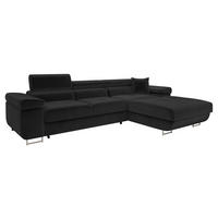 ECKSOFA Torezio Mini, Seite: Rechts - Schwarz, Holz/Textil (280/170cm) - MIRJAN24