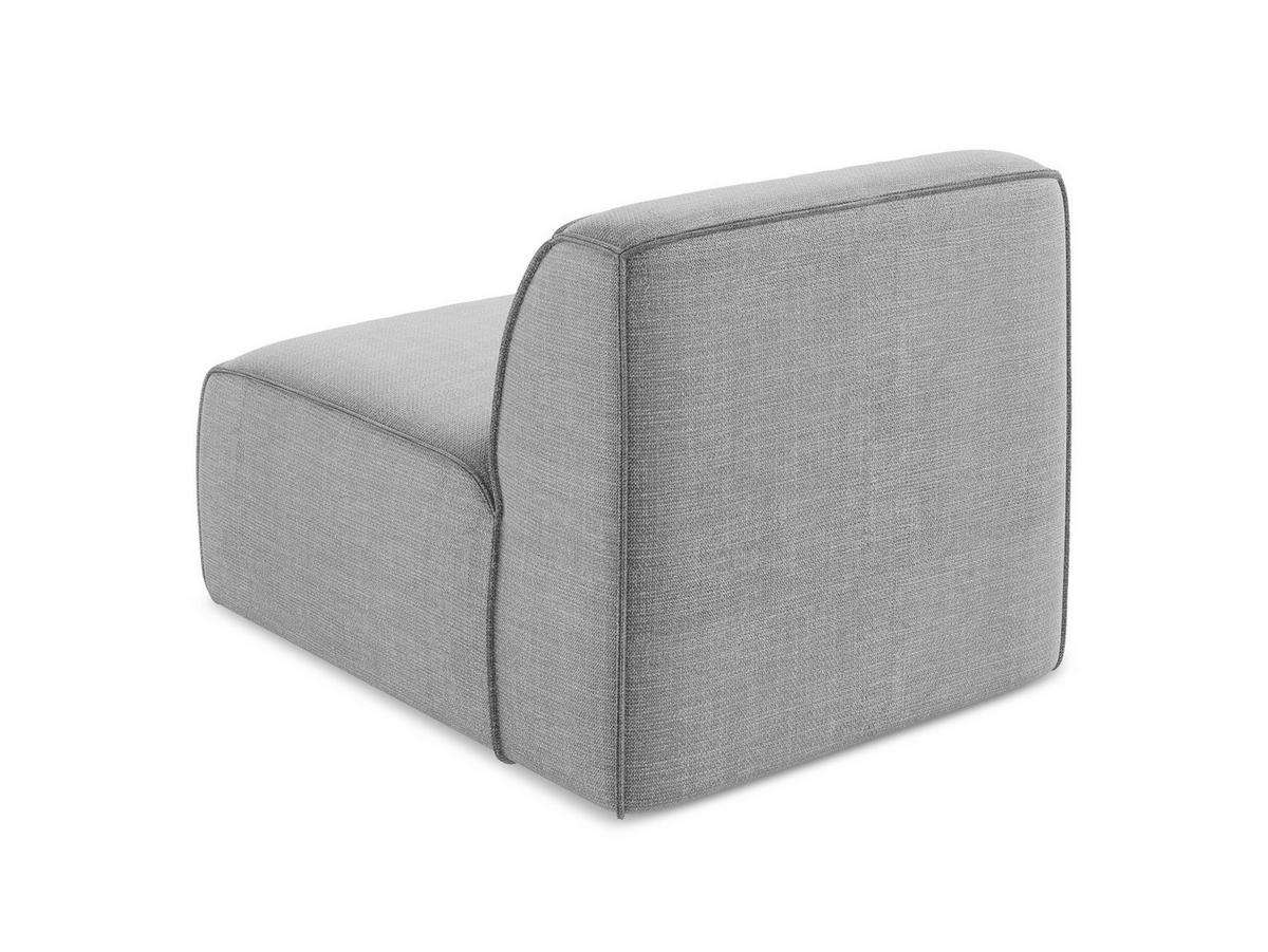 SOFAELEMENT Strukturstoff Grau - Hellgrau/Schwarz, Holzwerkstoff/Kunststoff (80/70/102cm) - Makamii