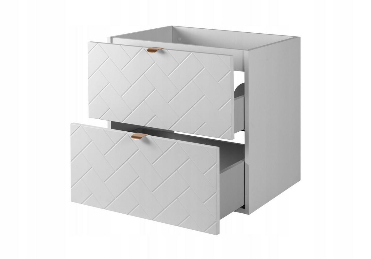 WASCHBECKUNTERSCHRANK Weiß matt 60/46/60 cm - Weiß, Holzwerkstoff (60/60.7/46cm) - Rodan