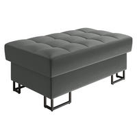 POLSTERHOCKER Laris - Greige/Schwarz, Holz/Textil (106/44/67cm) - MIRJAN24