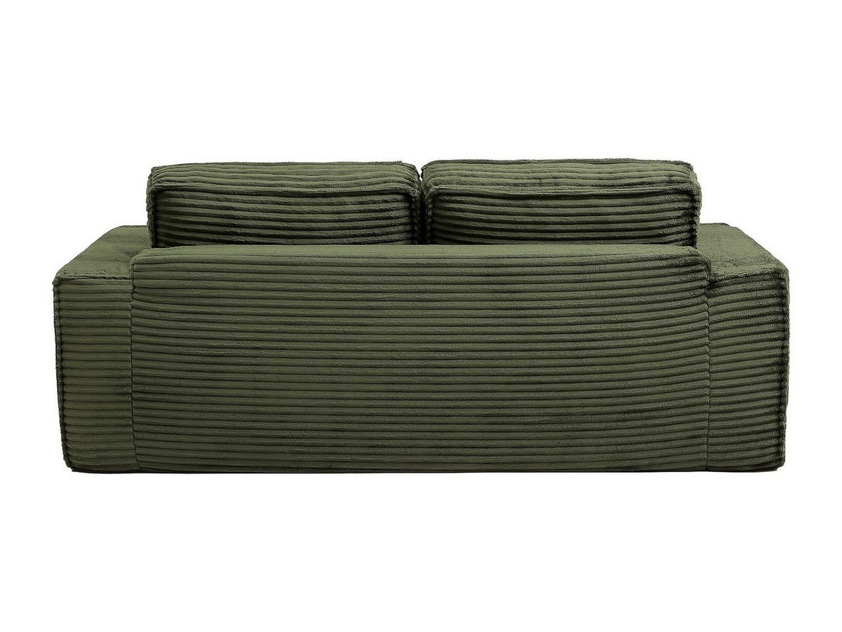 SCHLAFSOFA - 3 Personen - samt - khaki Kitilo - Schlammfarben, Textil (213/85/109cm) - Vente-Unique