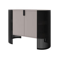 KOMMODE Fikoli - Kaschmir/Schwarz, Holzwerkstoff/Metall (120/90/40cm) - MIRJAN24