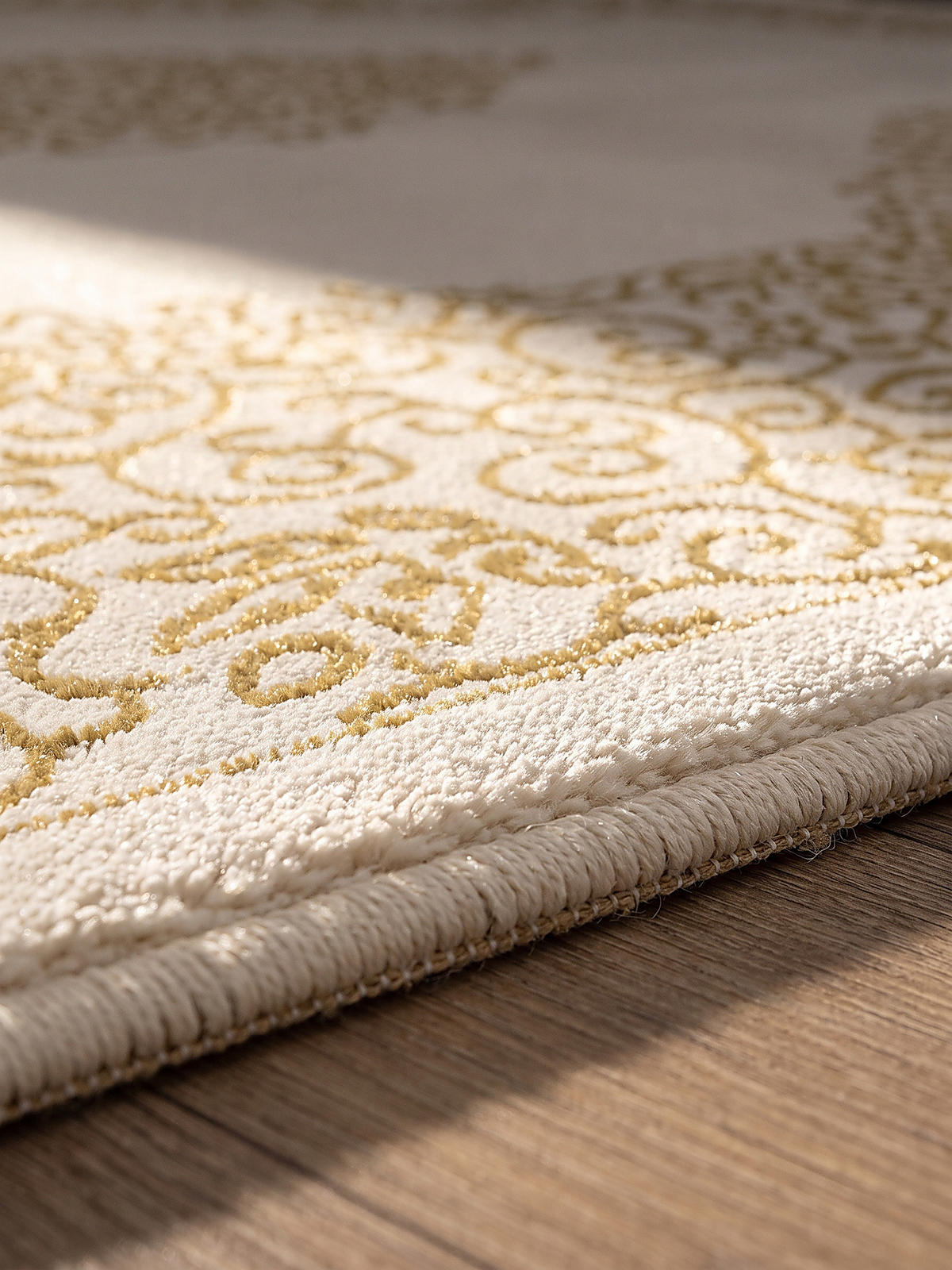 TEPPICH Kurzflor ERESMA Orient-Medaillon Polyester Creme 80 x 150 cm - Creme, Textil (80/150cm) - KADIMA DESIGN