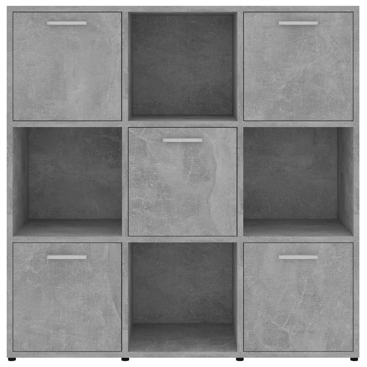 BÜCHERREGAL Betongrau 90/30/90 Cm Holzwerkstoff - Grau, Holzwerkstoff (30/90/90cm) - vidaXL