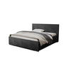 POLSTERBETT LUIS mit Kopfteil, 200 x 200 cm, Doppelbett mit Bettkasten und Lattenrost aus Metall, Cordstoff: Dunkelgrau - Dunkelgrau, Holz/Textil (200/200cm) - Agmat-Furniture