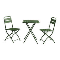 GARTENESSGRUPPE im Set - 2 -Sitzer - Stahl - khaki - MIRMANDE - Grün, Metall - Vente-Unique