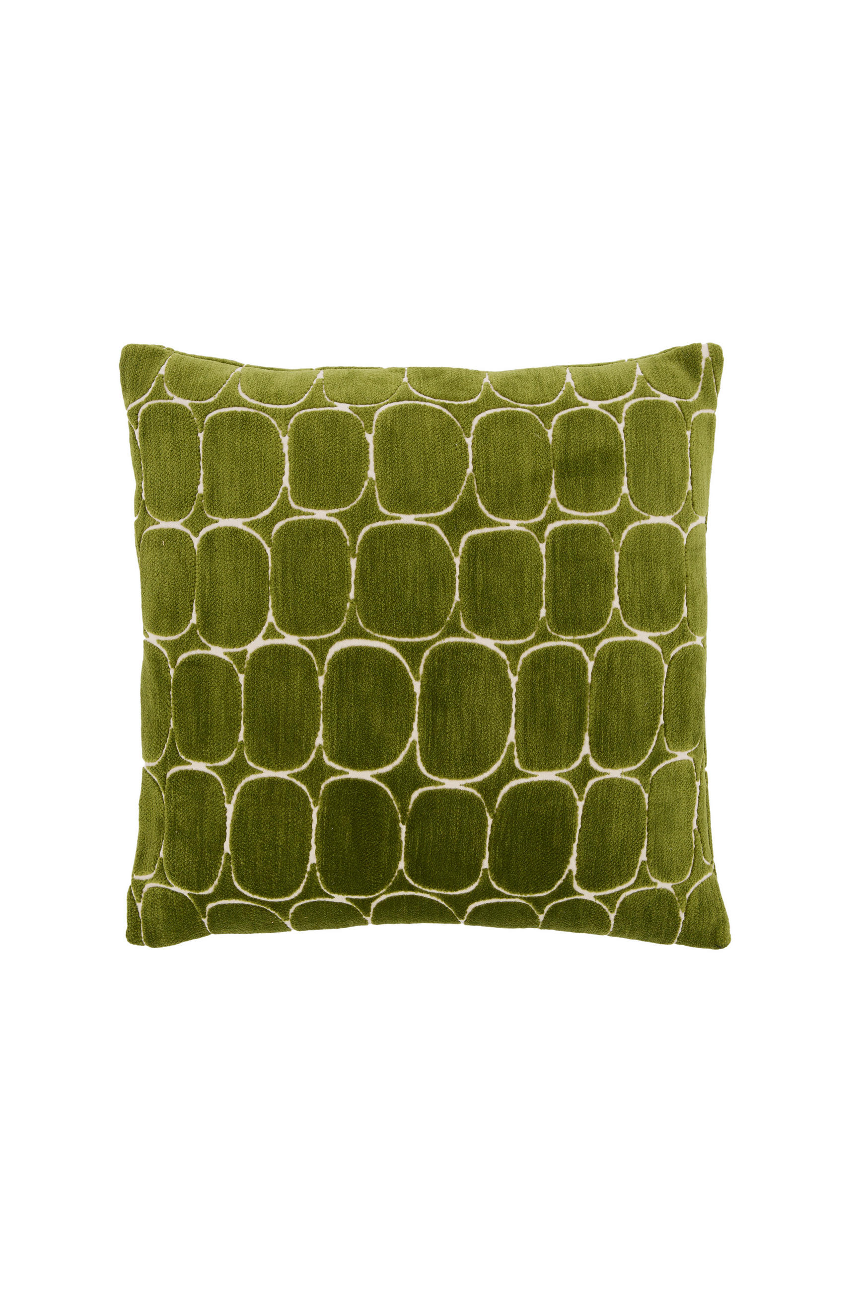DEKOKISSEN Dothan Grün 45/45/10 cm - Olivgrün, Textil (45/45cm) - Light & Living