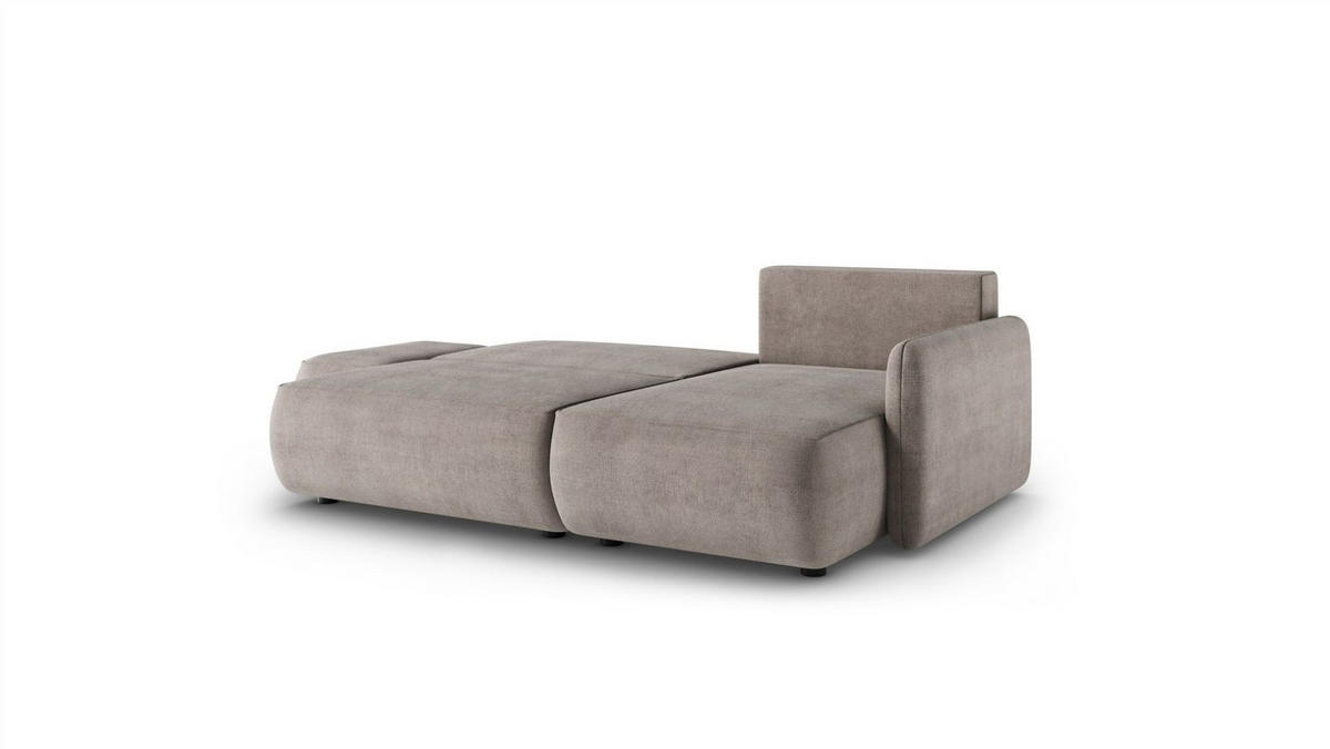 ECKSOFA Luka Mit Schlaffunktion - Graubraun, Holzwerkstoff/Textil (148/229cm) - Fun Möbel
