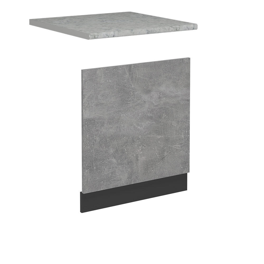 FRONTPANEL R-Line betong 60 cm , AP Marble Grå, Antracit 57.2/60/60 cm