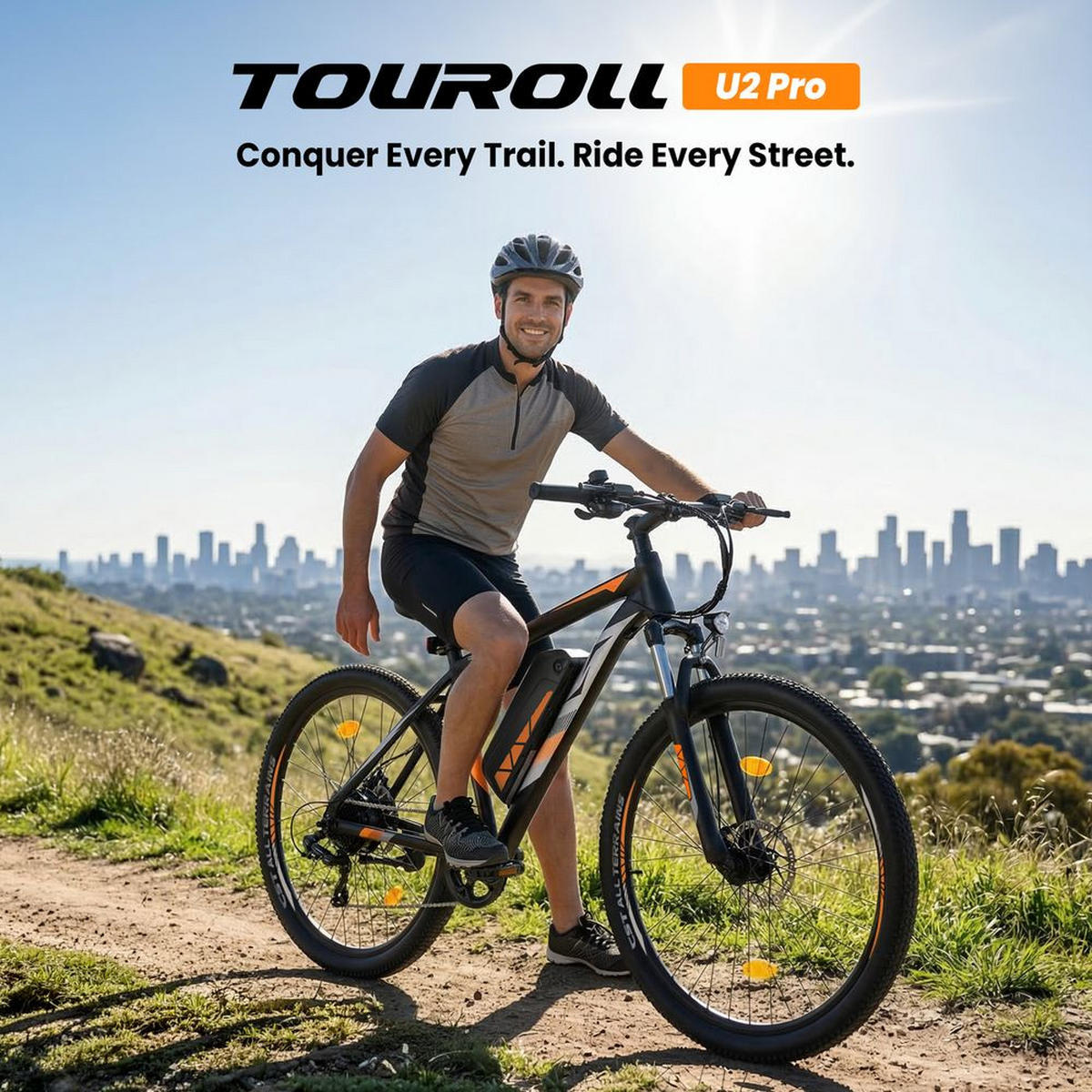 E-BIKE Touroll U2 Pro – Kraftvoller Motor. Inspirierende Fahrt. - Graphitfarben, Leder (78cm) - Touroll