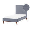 POLSTERBETT mit Lattenrost 90x200 cm Grau Bayonne - Grau, Textil (90/200cm) - Beliani
