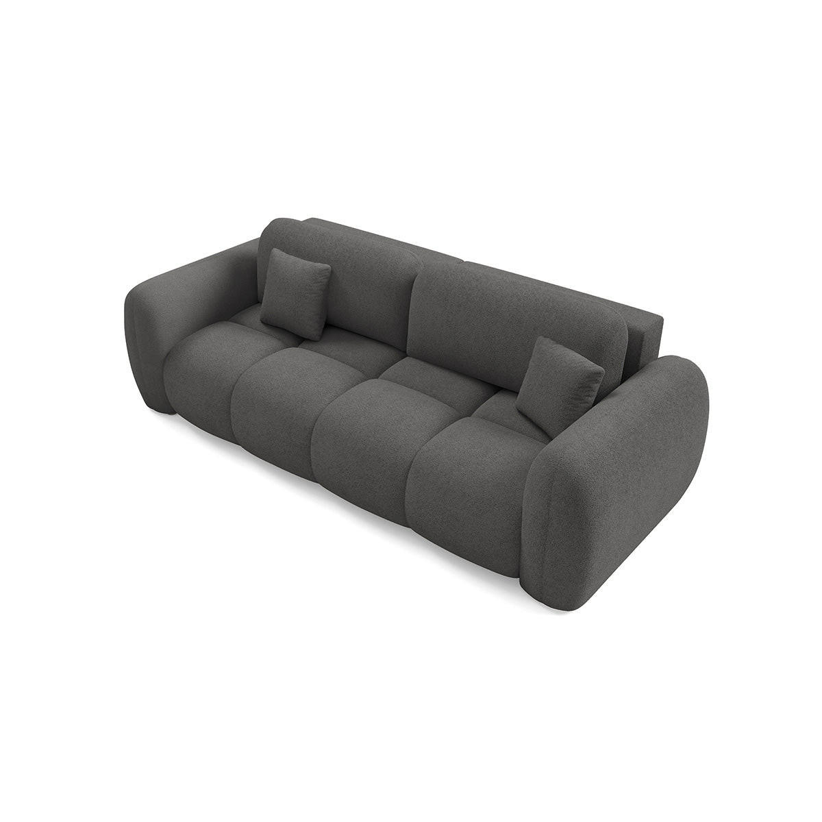 SOFA Livio 3 Sitzplätze Dunkelgrau - Dunkelgrau, Holz (270/95/121cm) - Petits-meubles
