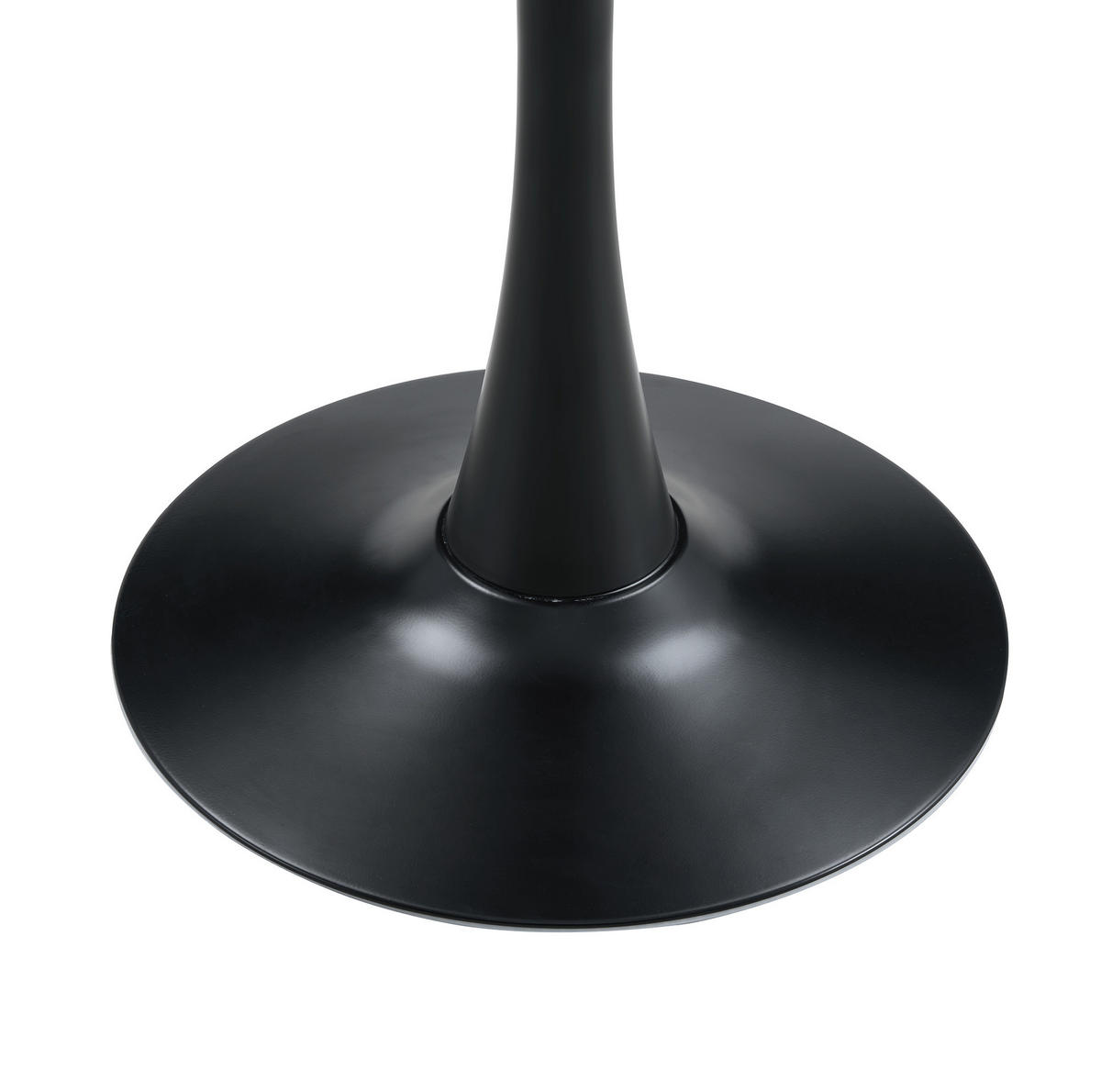 BEISTELLTISCH 60/60/72 cm rund mit Thermoform-Tischplatte und Metallgestell, Schwarz/Walnuss - Schwarz, Holzwerkstoff (60/60/72cm) - Redom