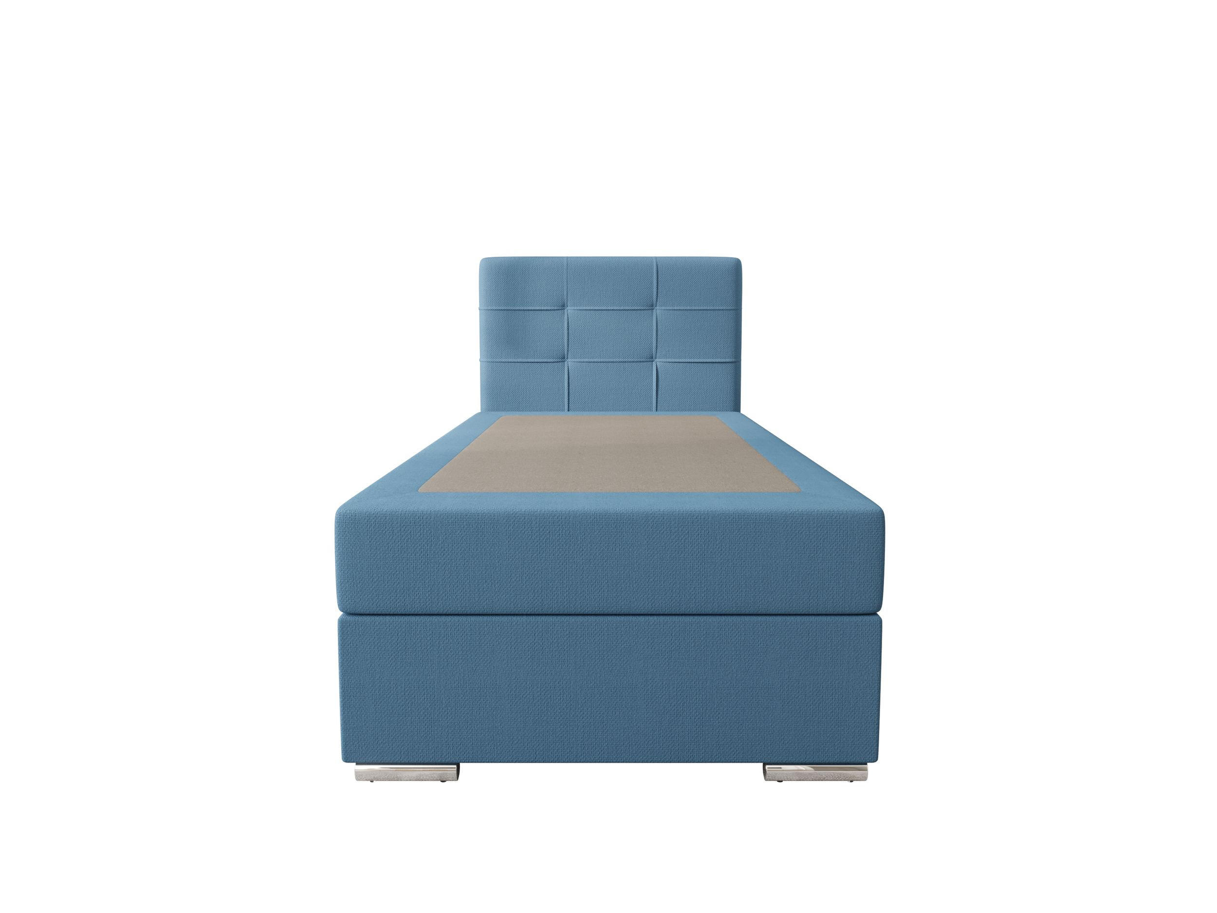 BOXBETT ZILANO 1 mit Matratze H3 und Topper 80x200 Cosmic 5 rechts - Blau, Holz/Textil (80/200cm) - Bedante