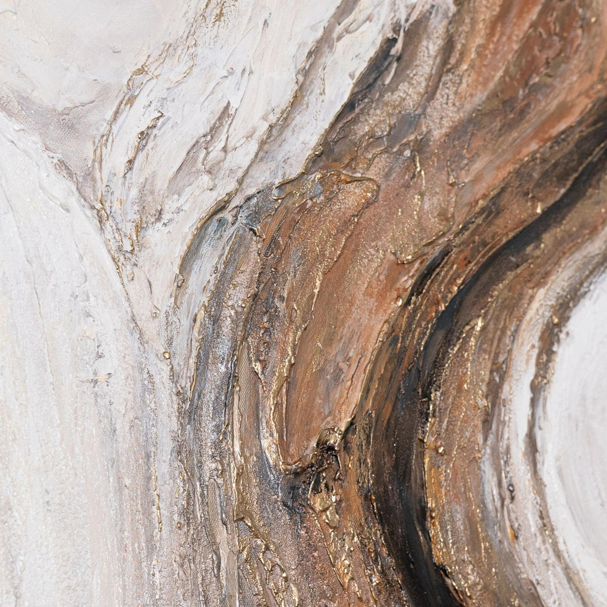 GEMÄLDE Wasserfall der Träume Schattenfugenrahmen Beige 140x100 cm - Beige, Holz (140/100cm) - YS-art gallery