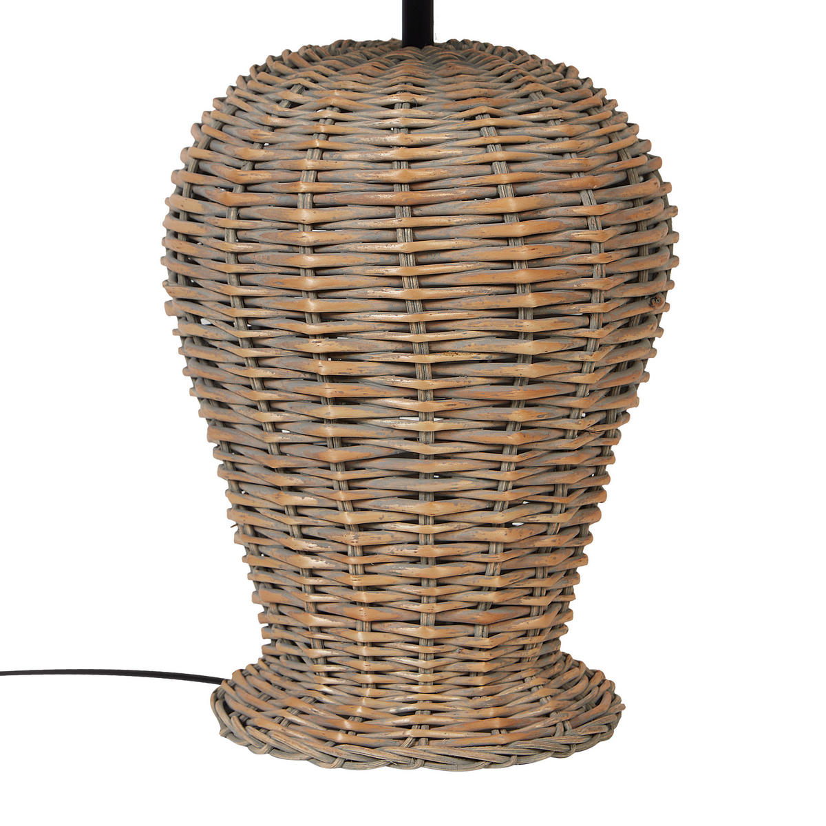 TISCHLEUCHTE Naturfarben/Weiß Furelos - Naturfarben/Weiß, Naturmaterialien (30/30/49cm) - Beliani