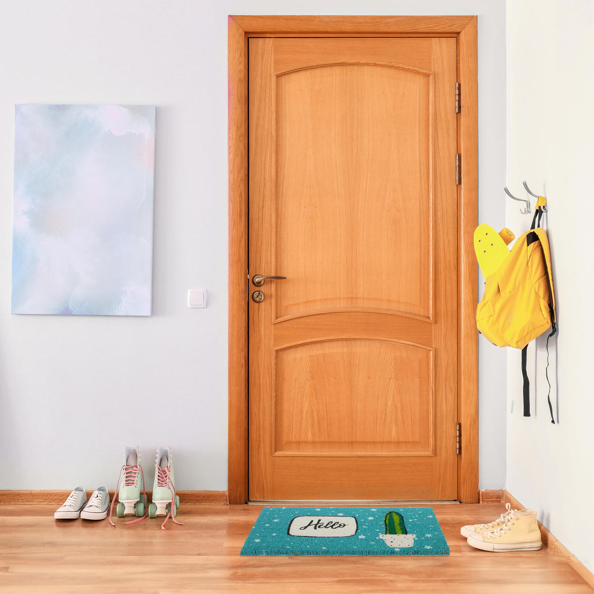 FUßMATTE - Multicolor, Kunststoff/Textil (60/40cm) - Relaxdays