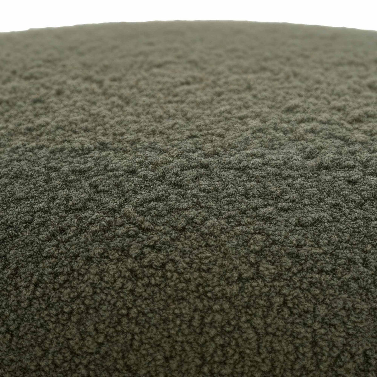 HOCKER oval 52/48/32 cm Stoff Dunkelgrün - Dunkelgrün, Holz/Textil (52/32/48cm) - CLP