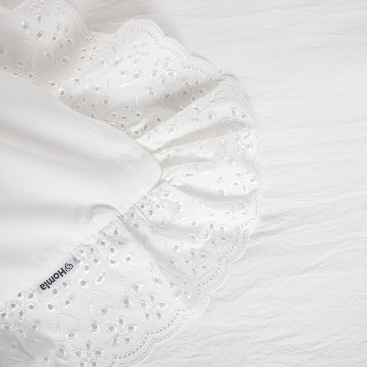 BETTWÄSCHE Morain weiß mit Spitze 160/200 cm - Weiß, Textil (160/200cm) - Homla