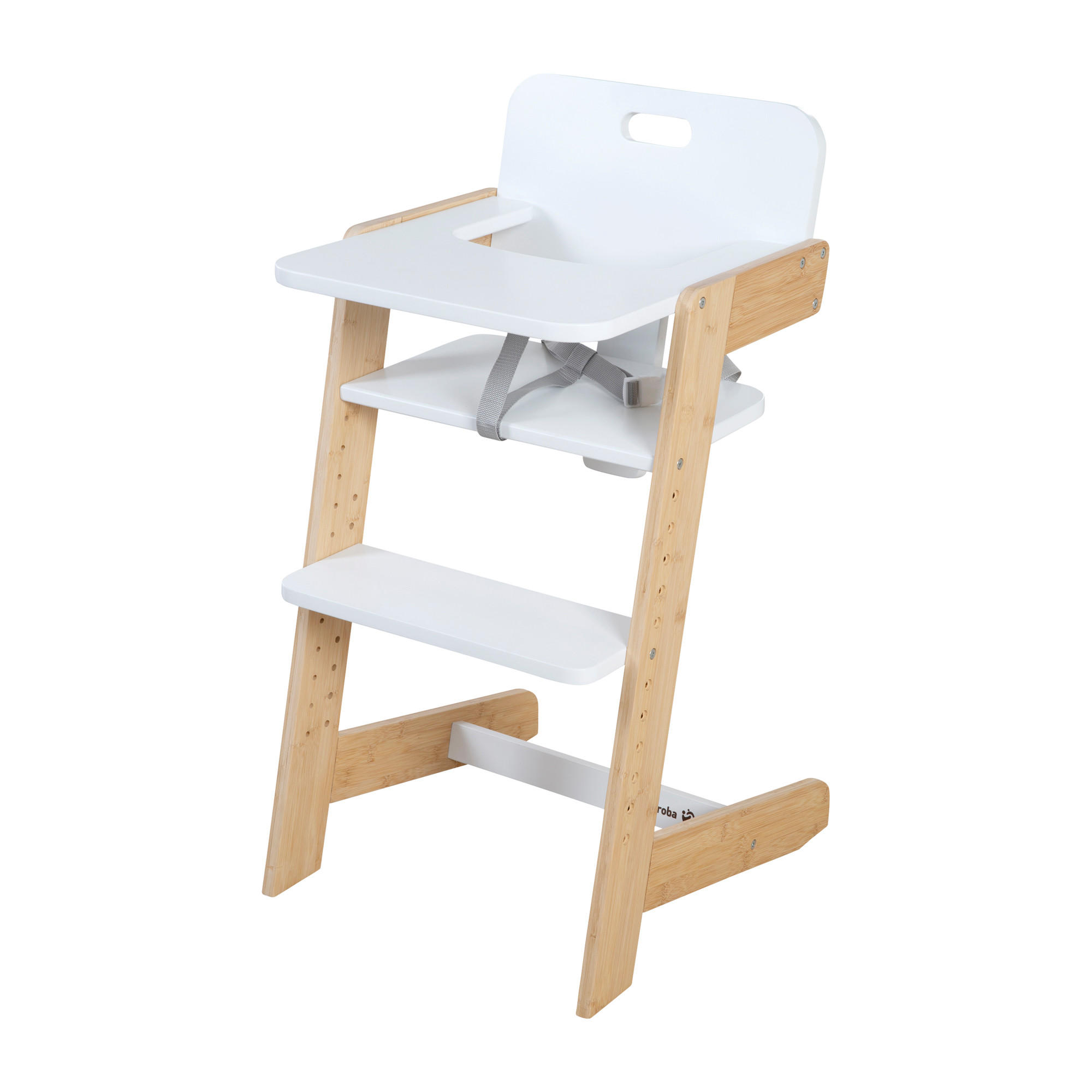HOCHSTUHL Nature Up Bambus / Weiß - Weiß, Holz (45/86/50cm) - Roba
