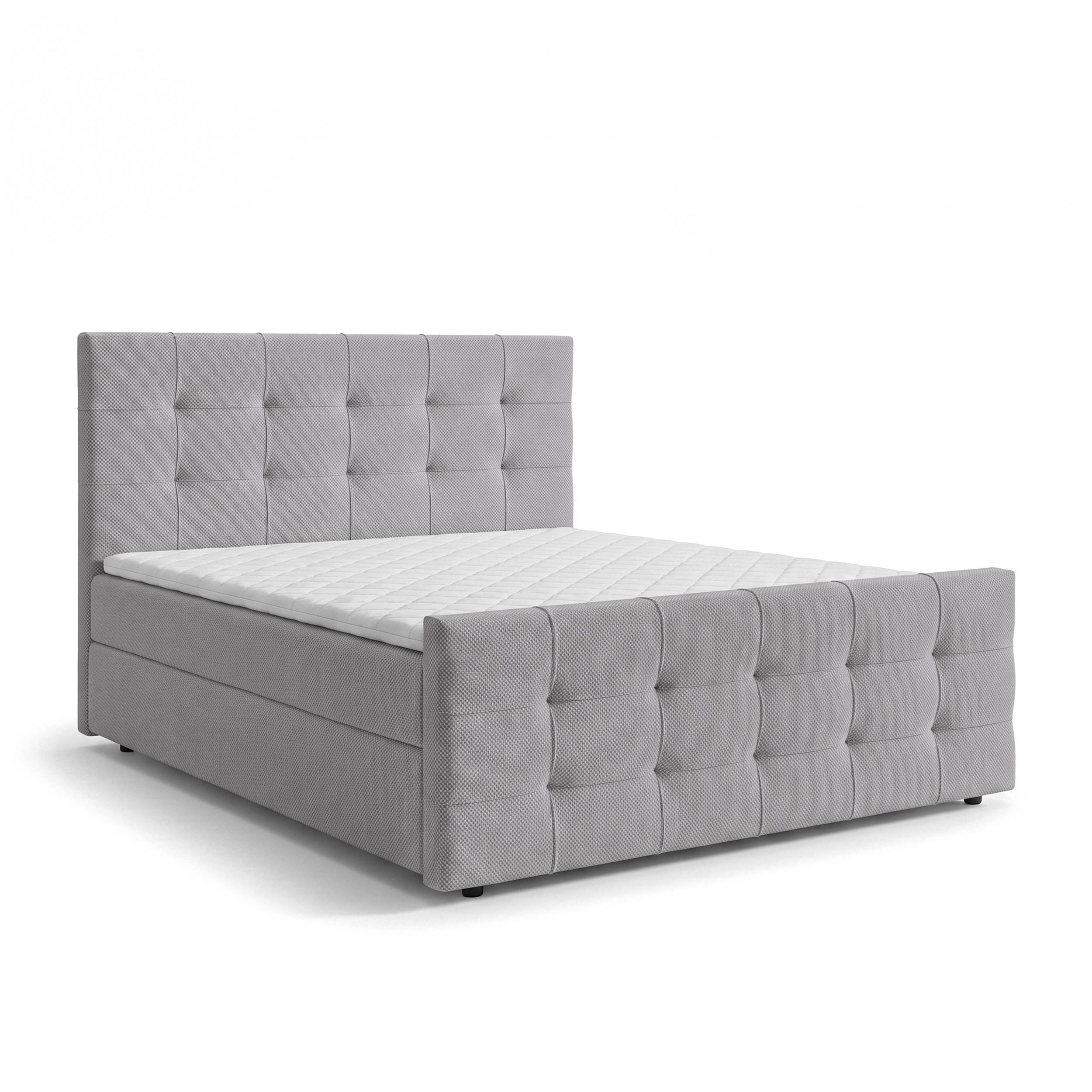 AX Living Boxbett Hellgrau 160x200 cm