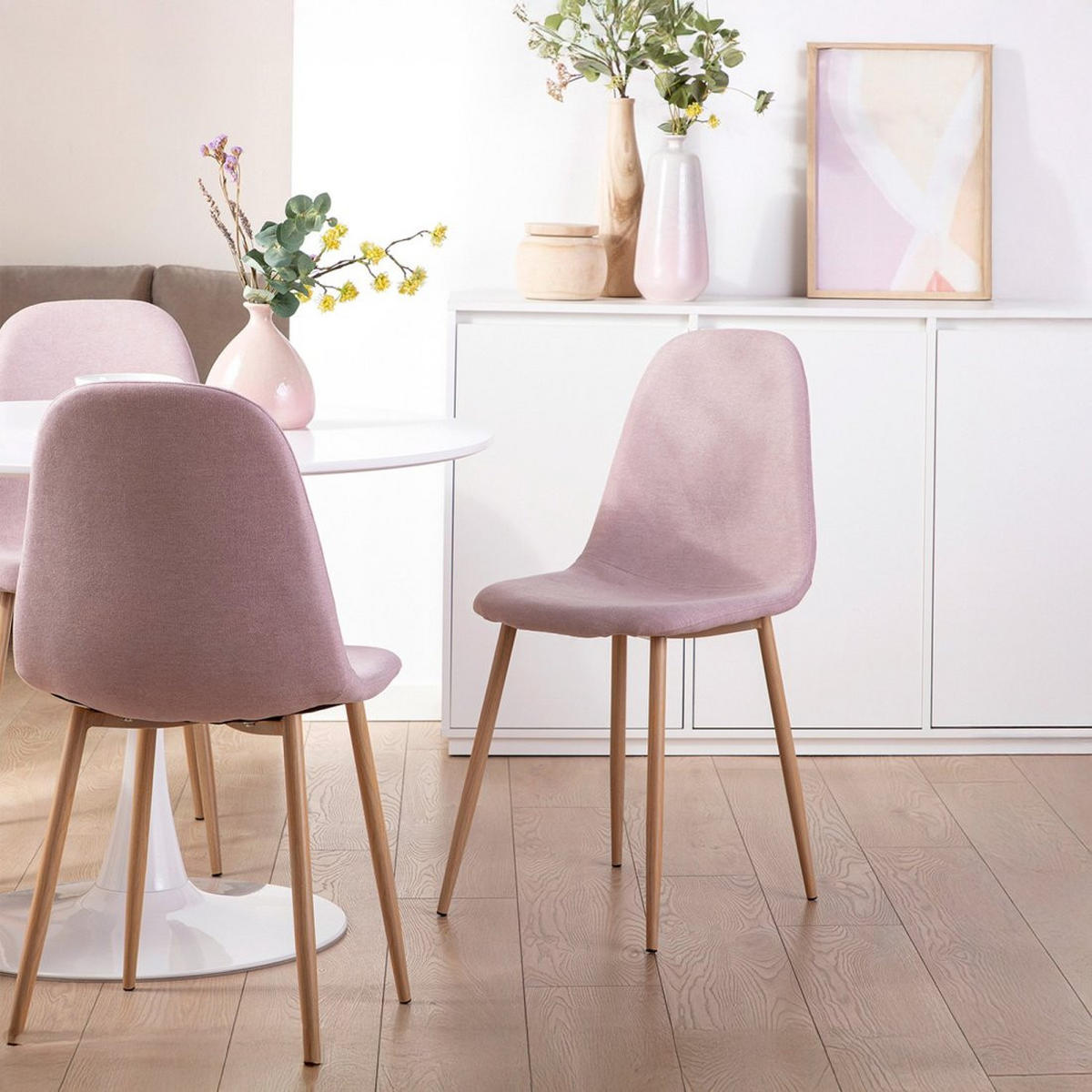 ESSZIMMERSTUHL Ellis Lila 45 cm x 86 cm - Lila, Textil (45/86/52cm)