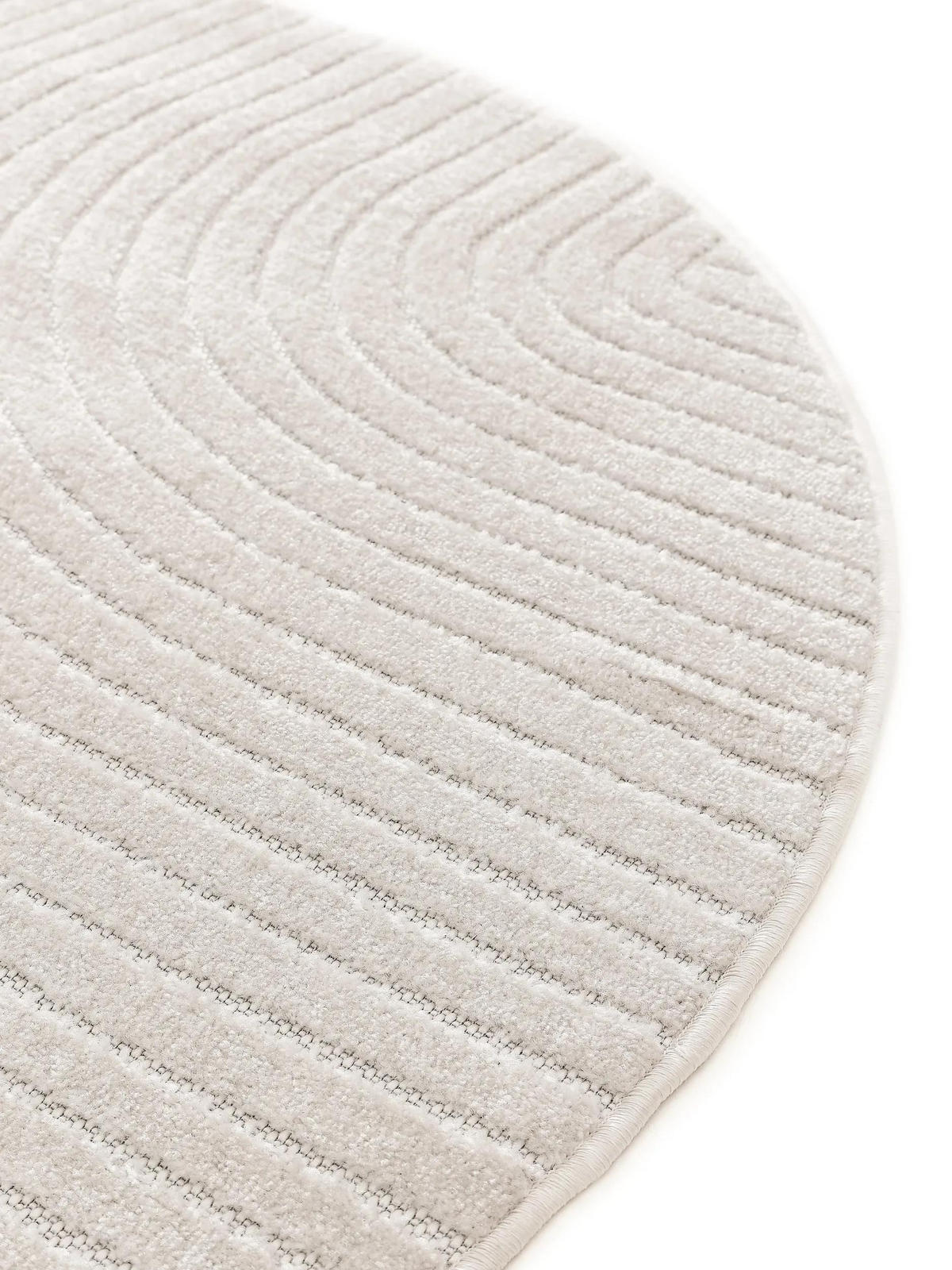 VNITŘNÍ a venkovní kulatý koberec Mars Krémová ø 160 cm - krémová, textil/přírodní materiály (160/160cm) - benuta Pop