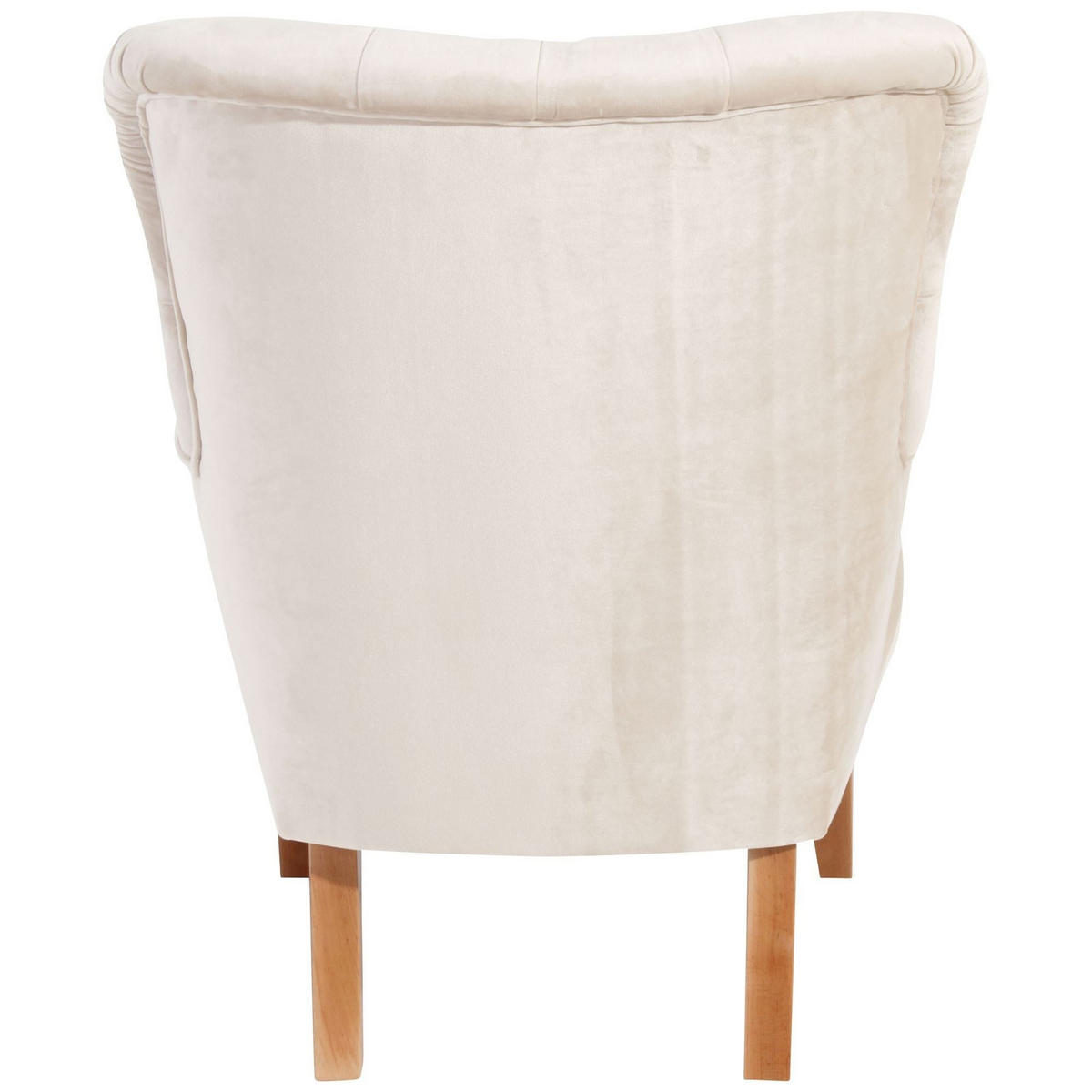 SESSEL Kaiya Bezug Samtvelours Buche natur / creme - Weiß, Kunststoff (71/97/82cm) - 58aufmkessel