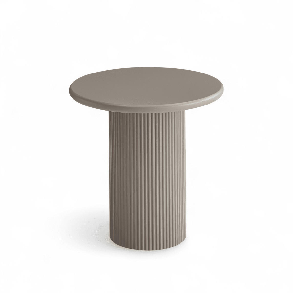 COUCHTISCH rund Beige 50/50/50 cm - Taupe/Graubraun, Holzwerkstoff (50/50/50cm) - Furnhouse