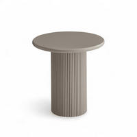 COUCHTISCH rund Beige 50/50/50 cm - Taupe/Graubraun, Holzwerkstoff (50/50/50cm) - Furnhouse