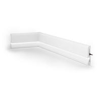 SOCKELLEISTE - 290 cm x 1.8 cm - plastik - weiß Coreo - Weiß, Kunststoff (1.8/290/10cm) - Vente-Unique